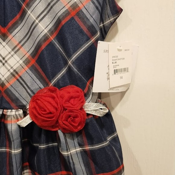 Marmellata Special Occasions Plaid Girls Dress size 14 - Picture 4 of 5